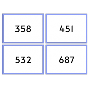 Targetes amb nombres de 3-4 xifres