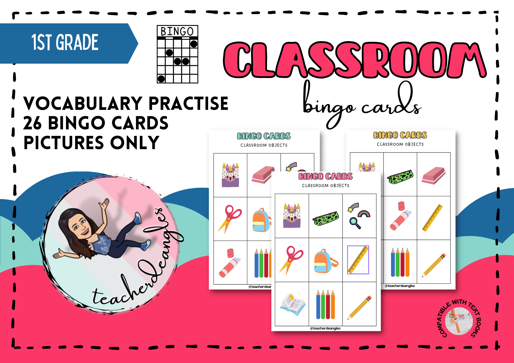CLASSROOM OBJECTS BINGO CARDS
