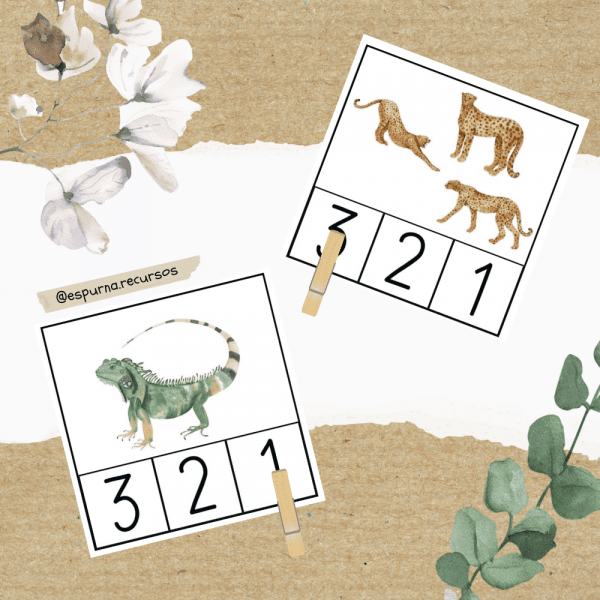 Targetes quantitat-grafia. Comptatge animals