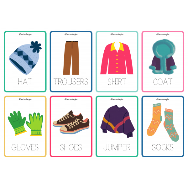 WINTER CLOTHES LEARNING STATIONS PACK