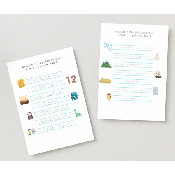 Libro de caligrafía ilustrado