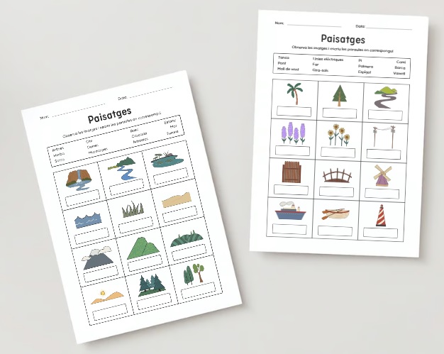 Paisatges: vocabulari