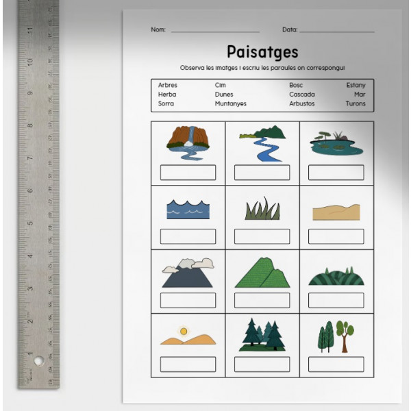 Paisatges: vocabulari