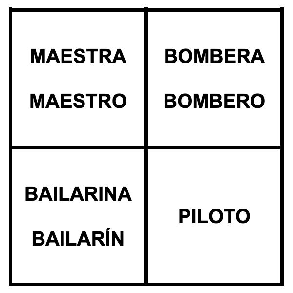 MEMORY OFICIOS. LENGUA CASTELLANA