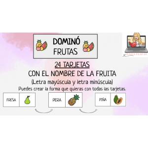 DOMINÓ FRUTAS. LENGUA CASTELLANA