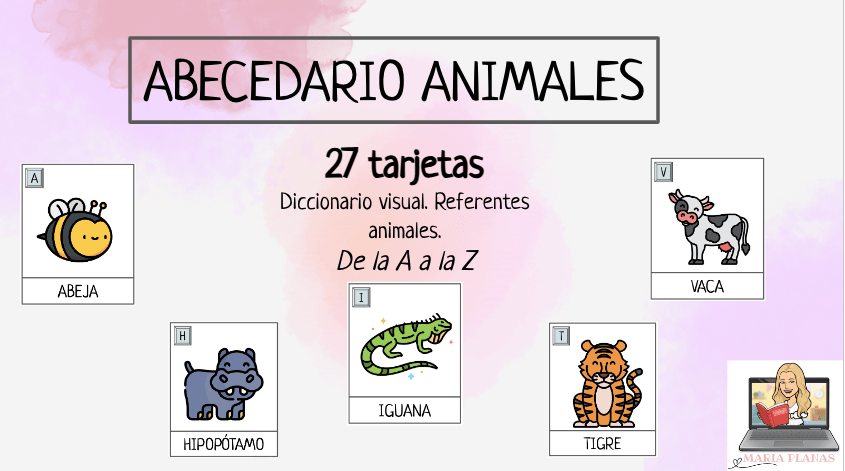 ABECEDARIO ANIMALES. LENGUA CASTELLANA.