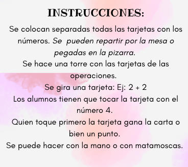 Profes Papel Tijera ATRAPA EL INSECTO. JUEGO CÁLCULO MENTAL MATEMÁTICAS ...
