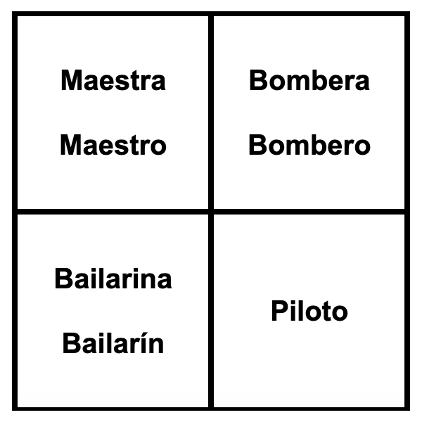 MEMORY OFICIOS. LENGUA CASTELLANA