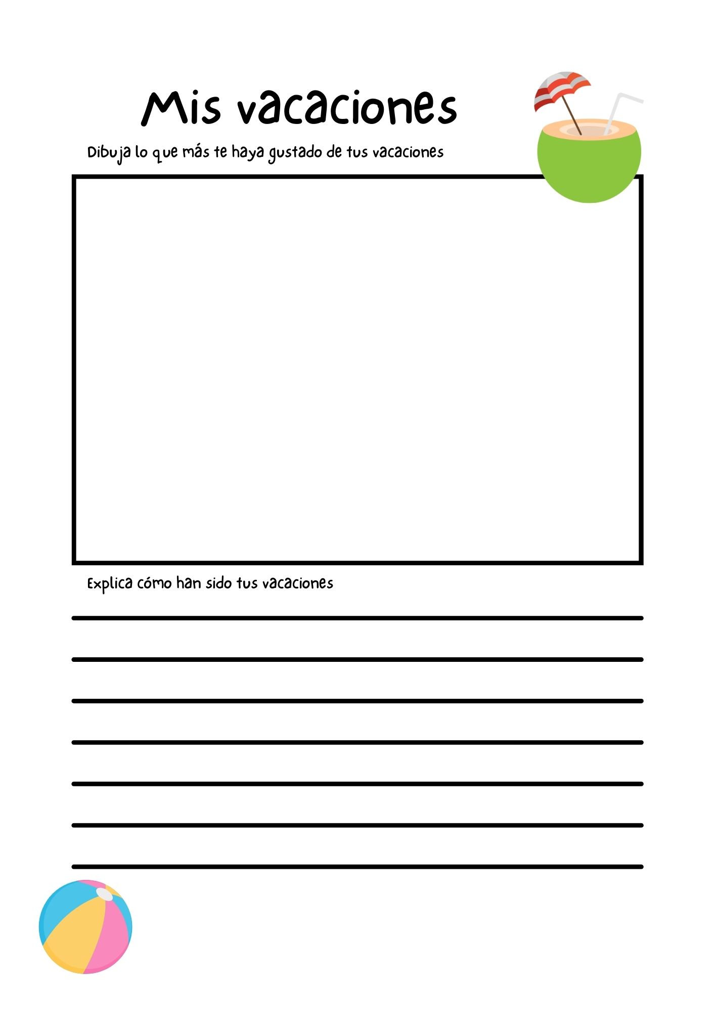 Ficha: Mis vacaciones