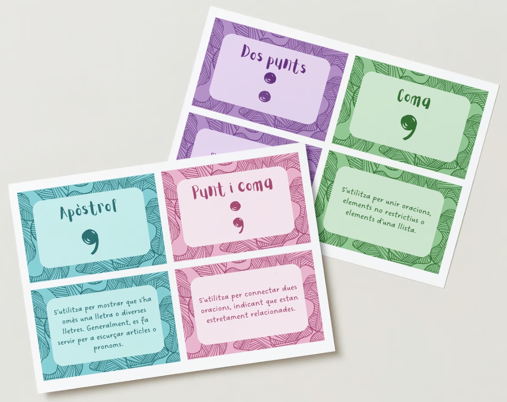 Targetes: Signes de puntuació