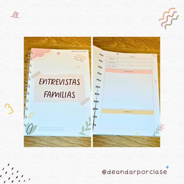 Cuaderno para entrevistas con familias