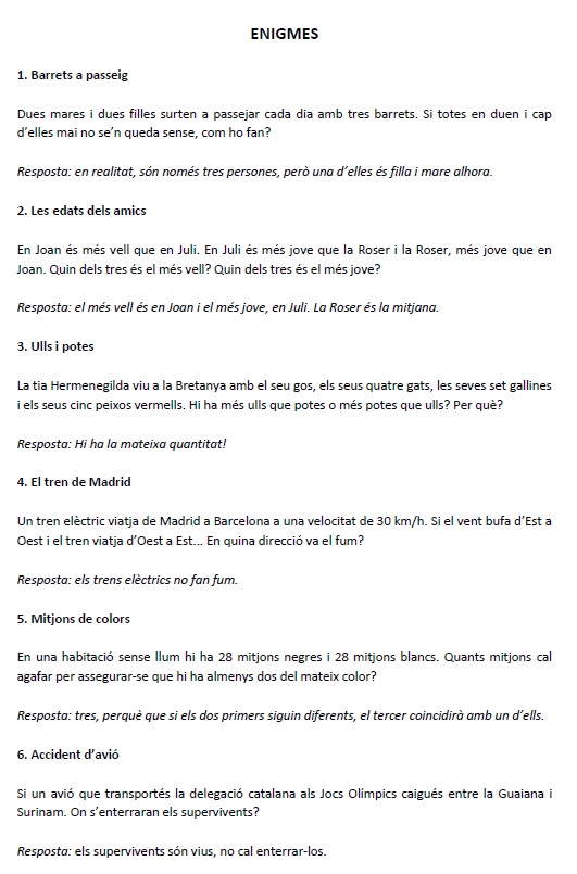 Enigmes lògics i gràfics