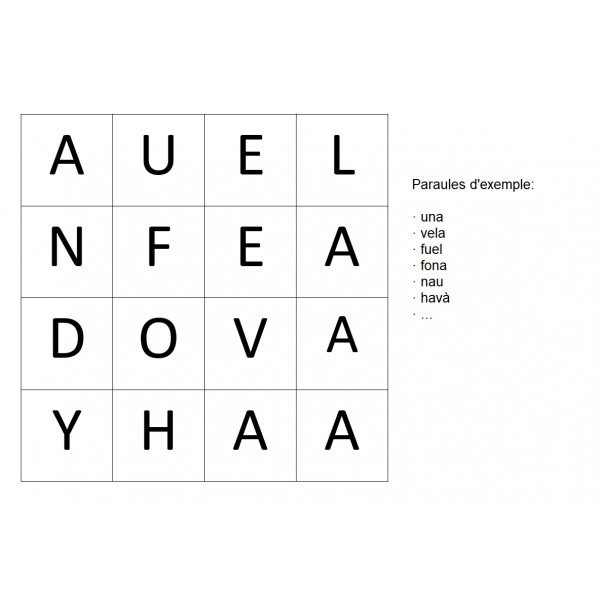Boggle challenge - Joc de paraules