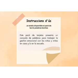 Conjunto de palabras bonitas. Gestión emocional.