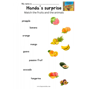 Handa's surprise Read and match worksheets