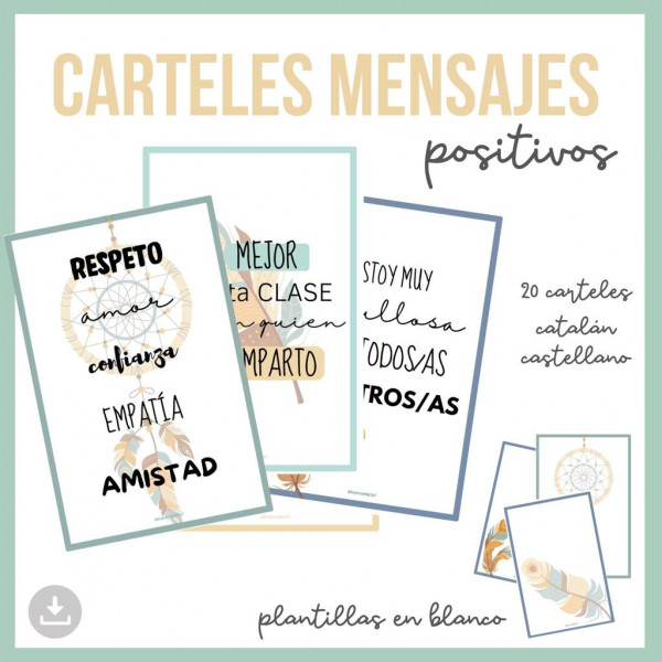 CARTELES mensajes positivos para el aula_Catalán y Castellano