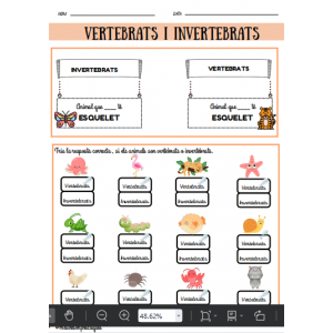 FITXA ANIMALS VERTEBRATS