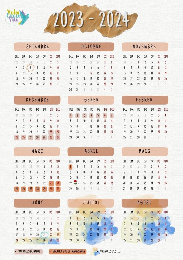 CALENDARI ESCOLAR 2023-2024