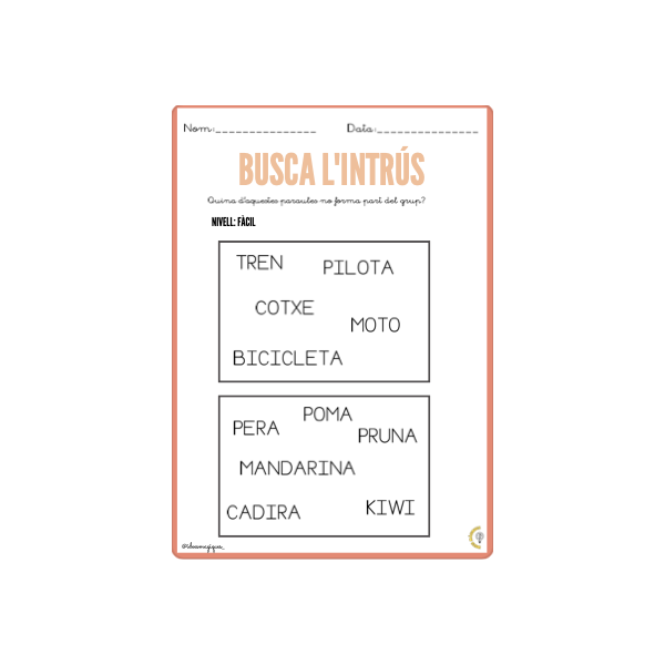 CAMPS SEMÀNTICS (INTRÚS)