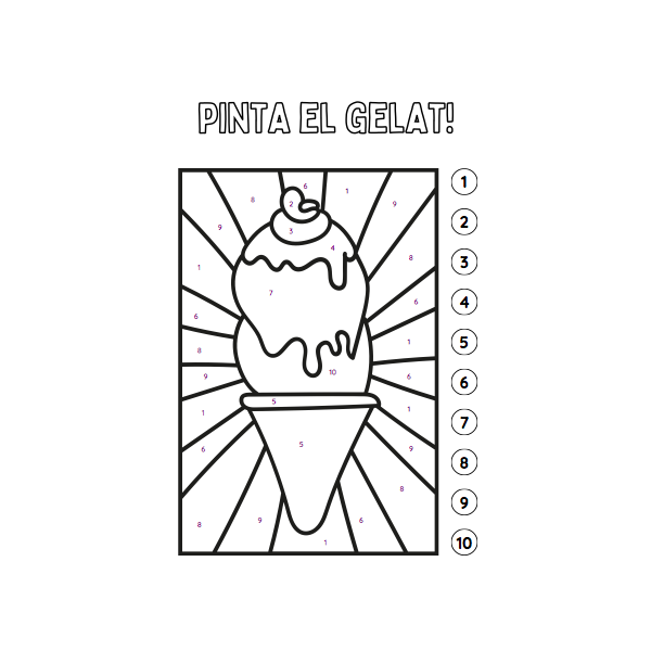 PINTA SEGONS EL NÚMERO (COLOR BY NUMBER): ESTIU