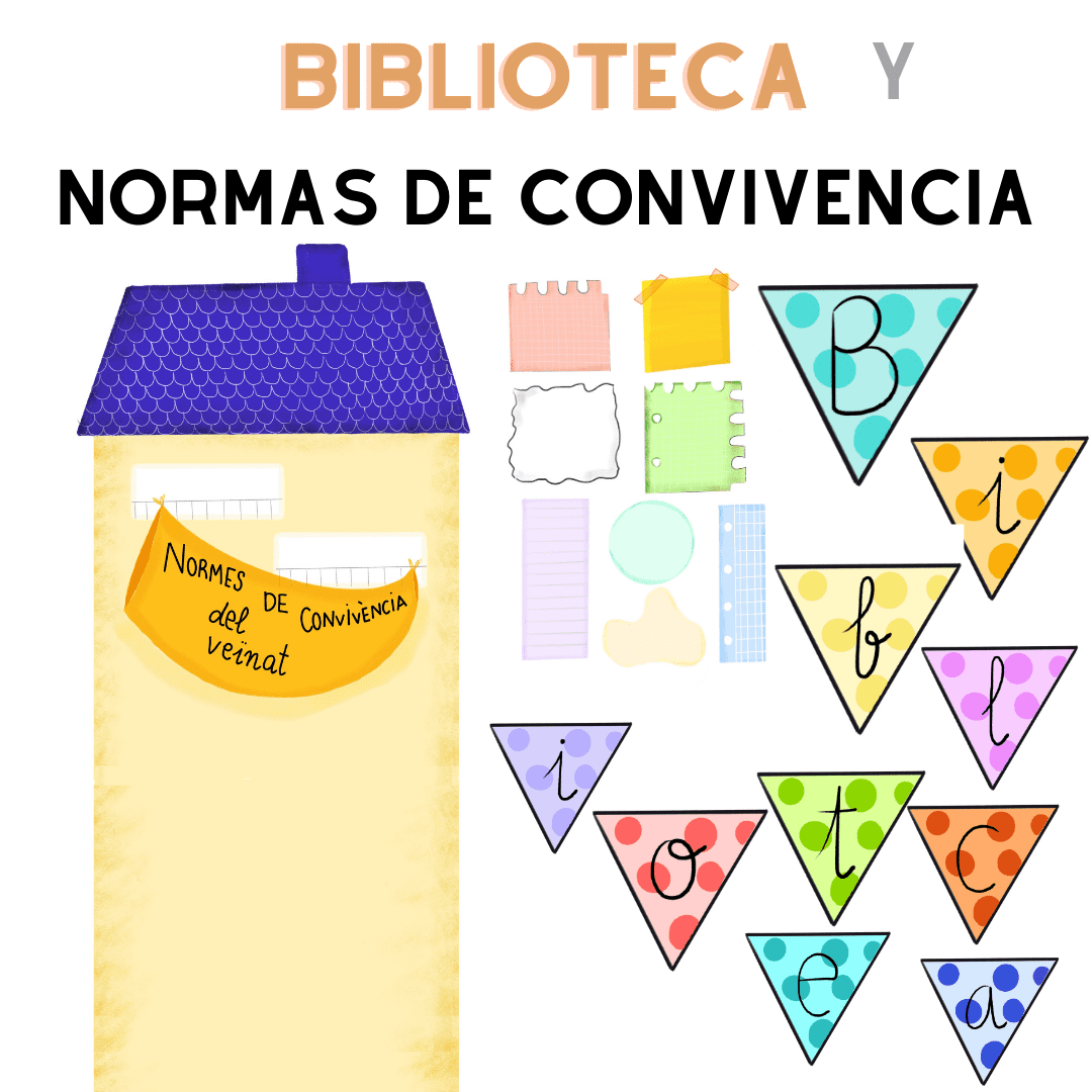 Casa Normas de convivencia (no escritas) y banderín biblioteca