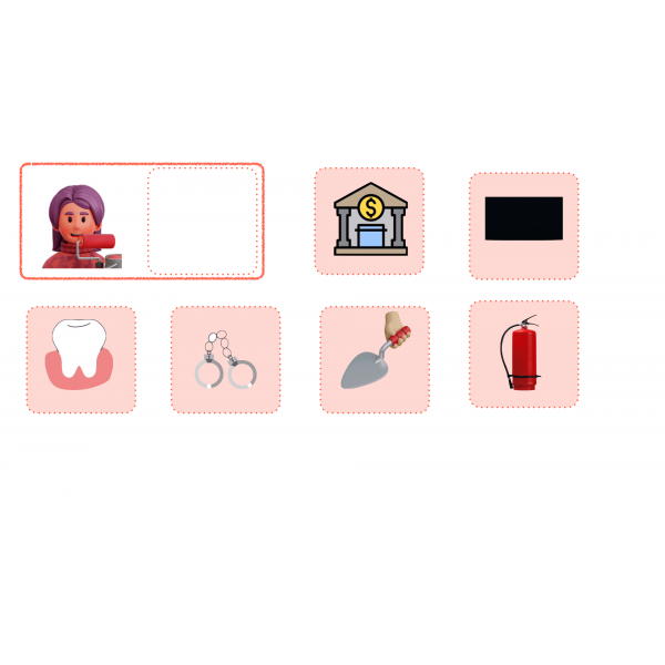 Asociación lógica con las profesiones