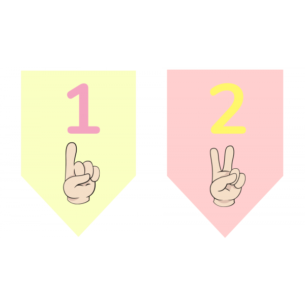 Banderines númeración del 1 al 10