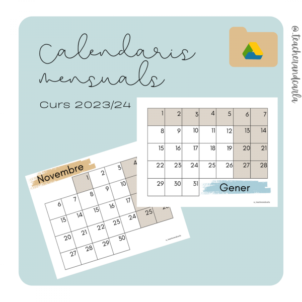 Calendaris mensuals 2023/24