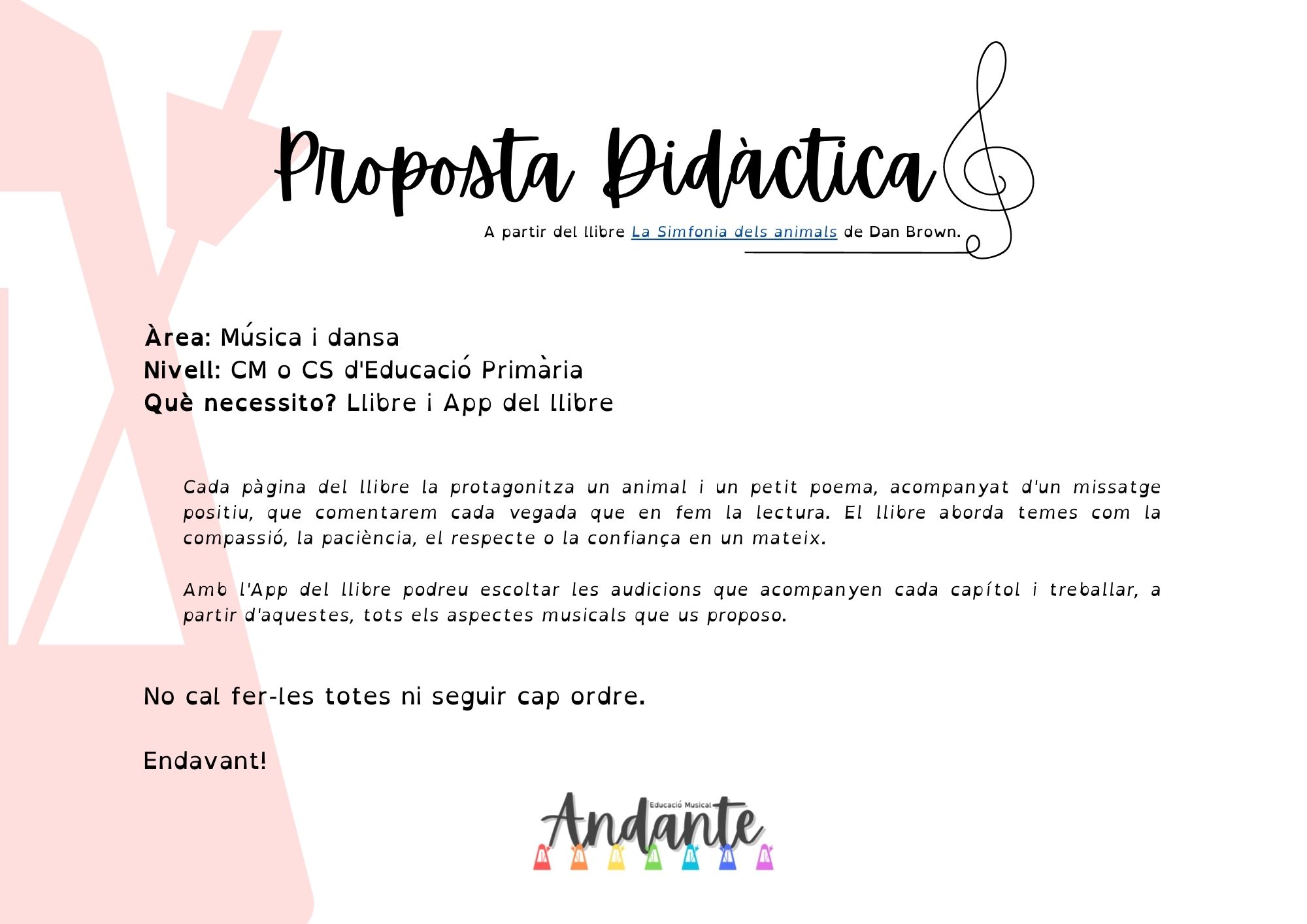 Propuesta Didáctica de la lectura La Sinfonía de los Animales