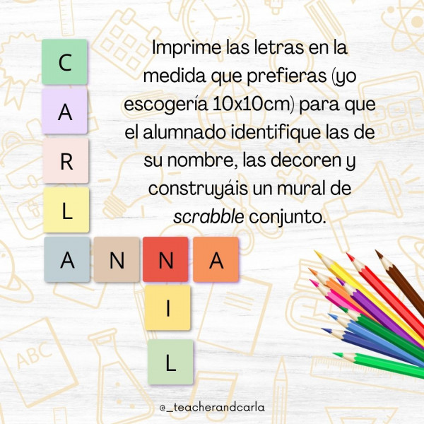 Scrabble Nombres de la Clase