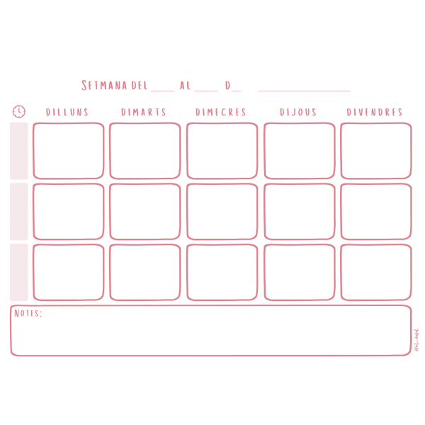 Quadern docent - Programació setmanal 23-24