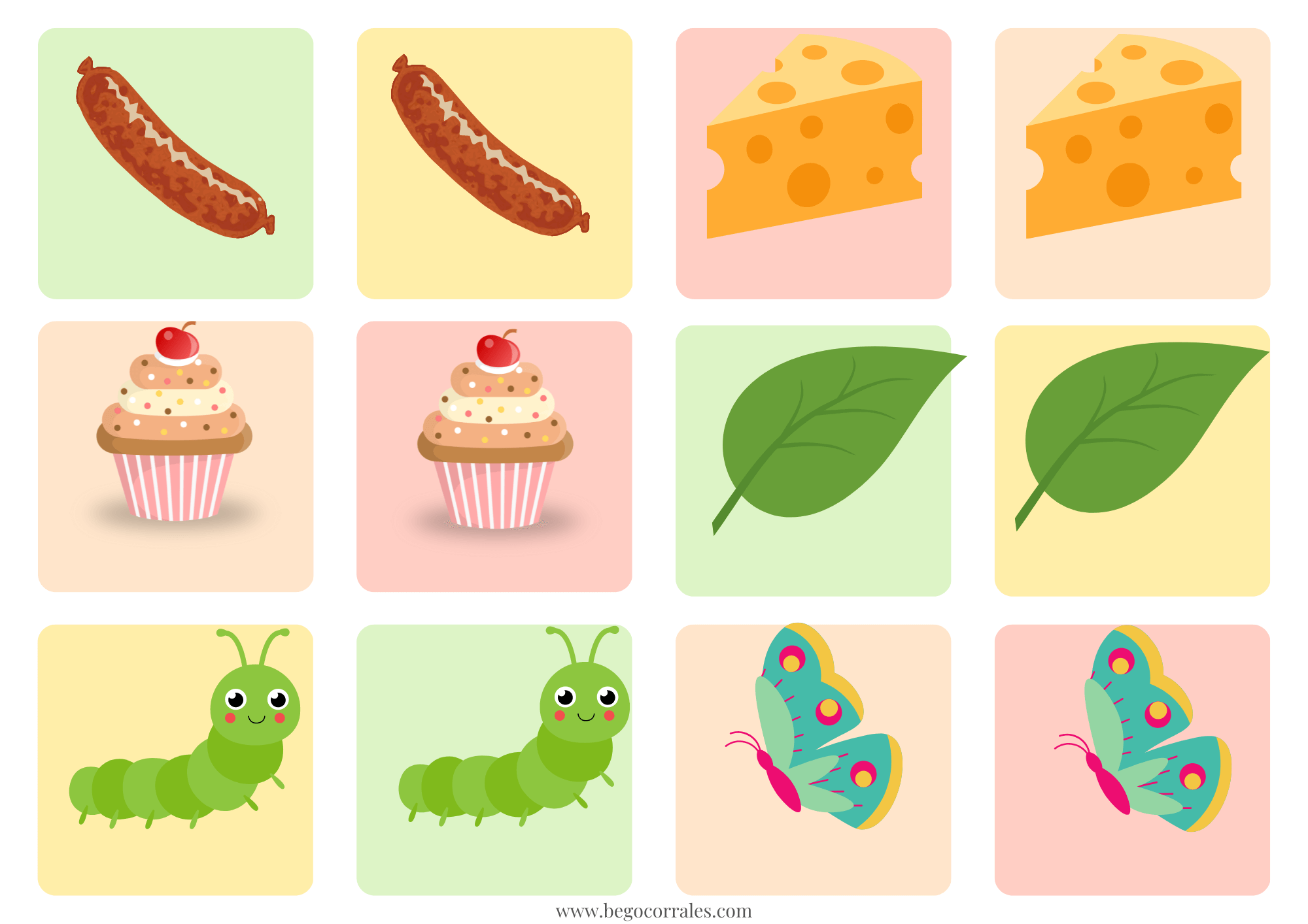 The very hungry caterpillar memory cards