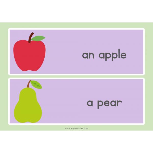 The very hungry caterpillar word cards