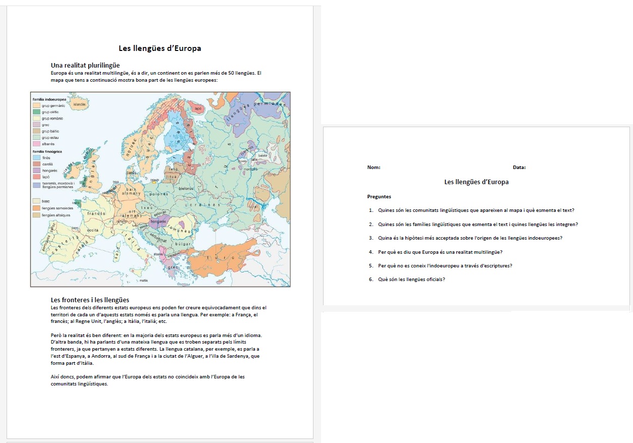 Les llengües d'Europa