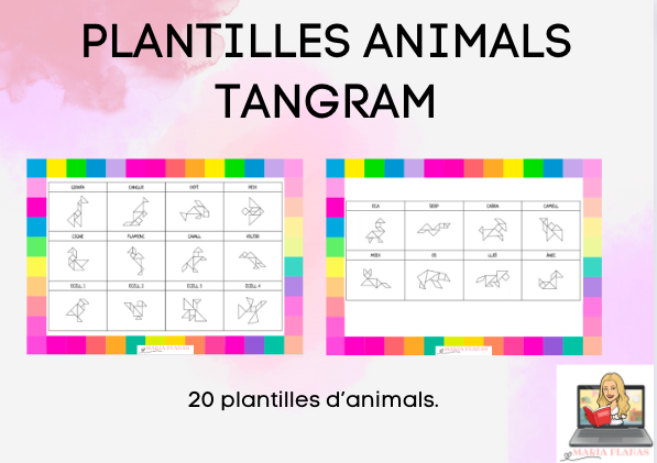 PLANTILLES ANIMALS. TANGRAM. 20 ANIMALS.