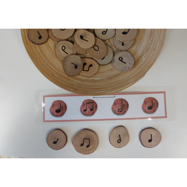 SERIACIÓN TRONCOS MUSICALES DE MADERA