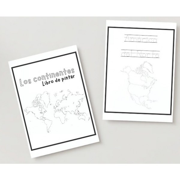 Libro de pintar: Los continentes