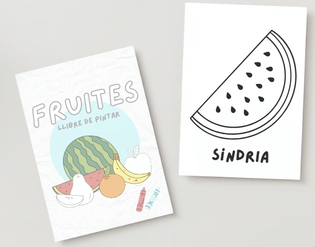 Fruites: Llibre de pintar