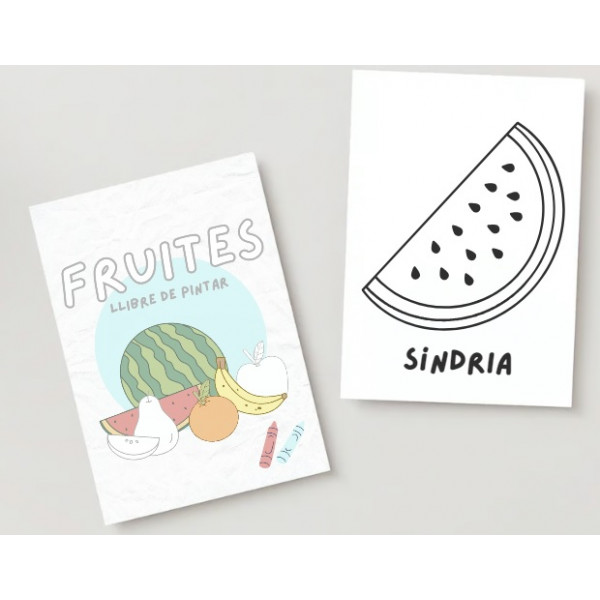 Fruites: Llibre de pintar