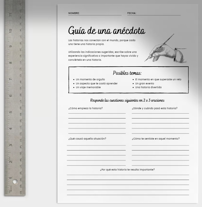 Guía para escribir una anécdota
