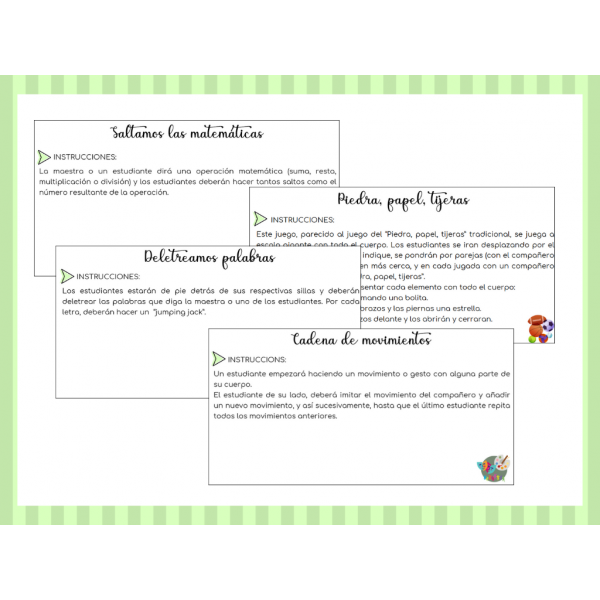 Brain breaks (descansos activos)