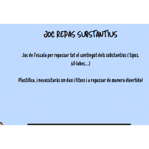 JOC REPÀS SUBSTANTIUS