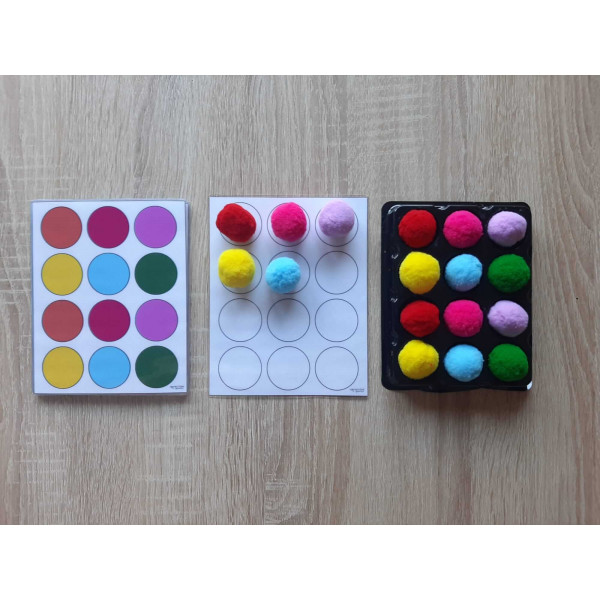 CLASIFICAR POMPONES POR COLORES