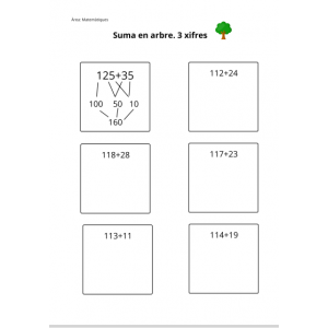 Sumes en arbre. Tres xifres.
