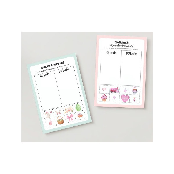 Comparación de medida: grando o pequeño