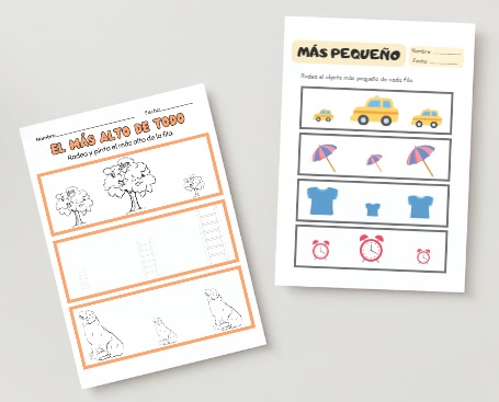 Comparación de medida: grando o pequeño