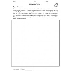 10 fitxes d'expressió escrita en català (Competències bàsiques 6è)