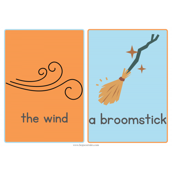 Room on the Broom vocabulary flashcards