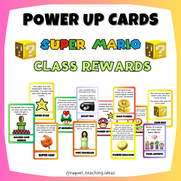 Power ups / tarjetas recompensa (Super Mario)