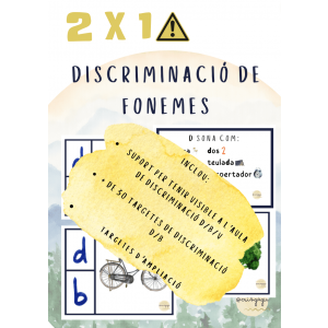 TARGETES DISCRIMINACIÓ FONEMA D/B + SUPORT VISUAL SO D/B/V